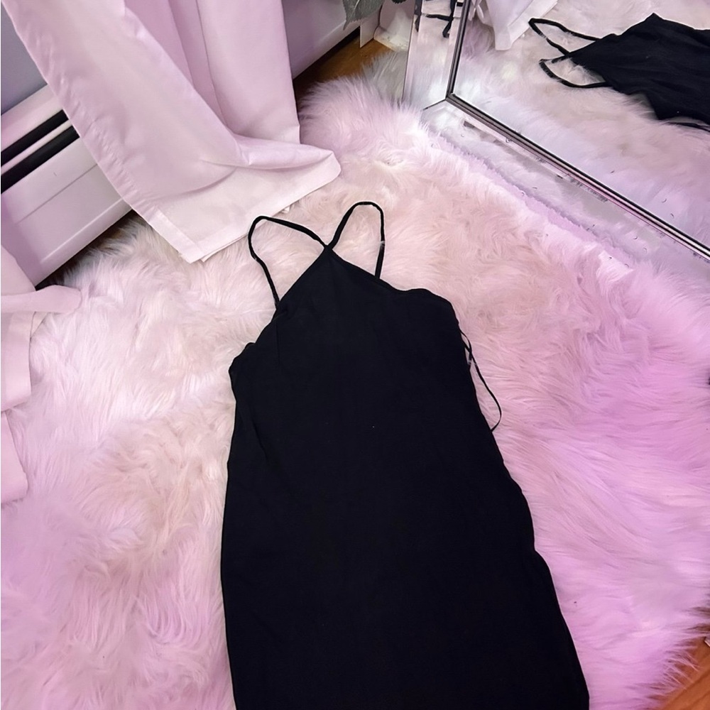 H&M Black Maxi Dress with Spaghetti Straps